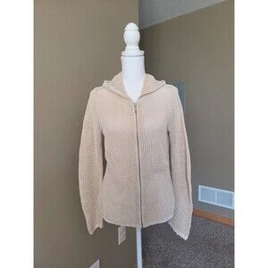 Vintage y2k crochet faded glory tan zip up jacket